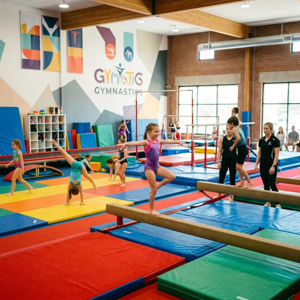 Grupo infantil de gimnasia