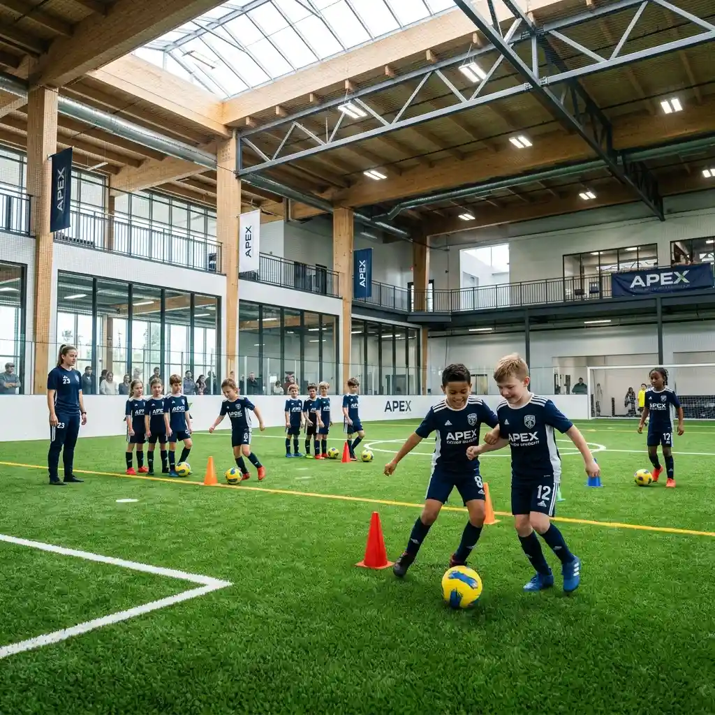 Sesion de futbol infantil